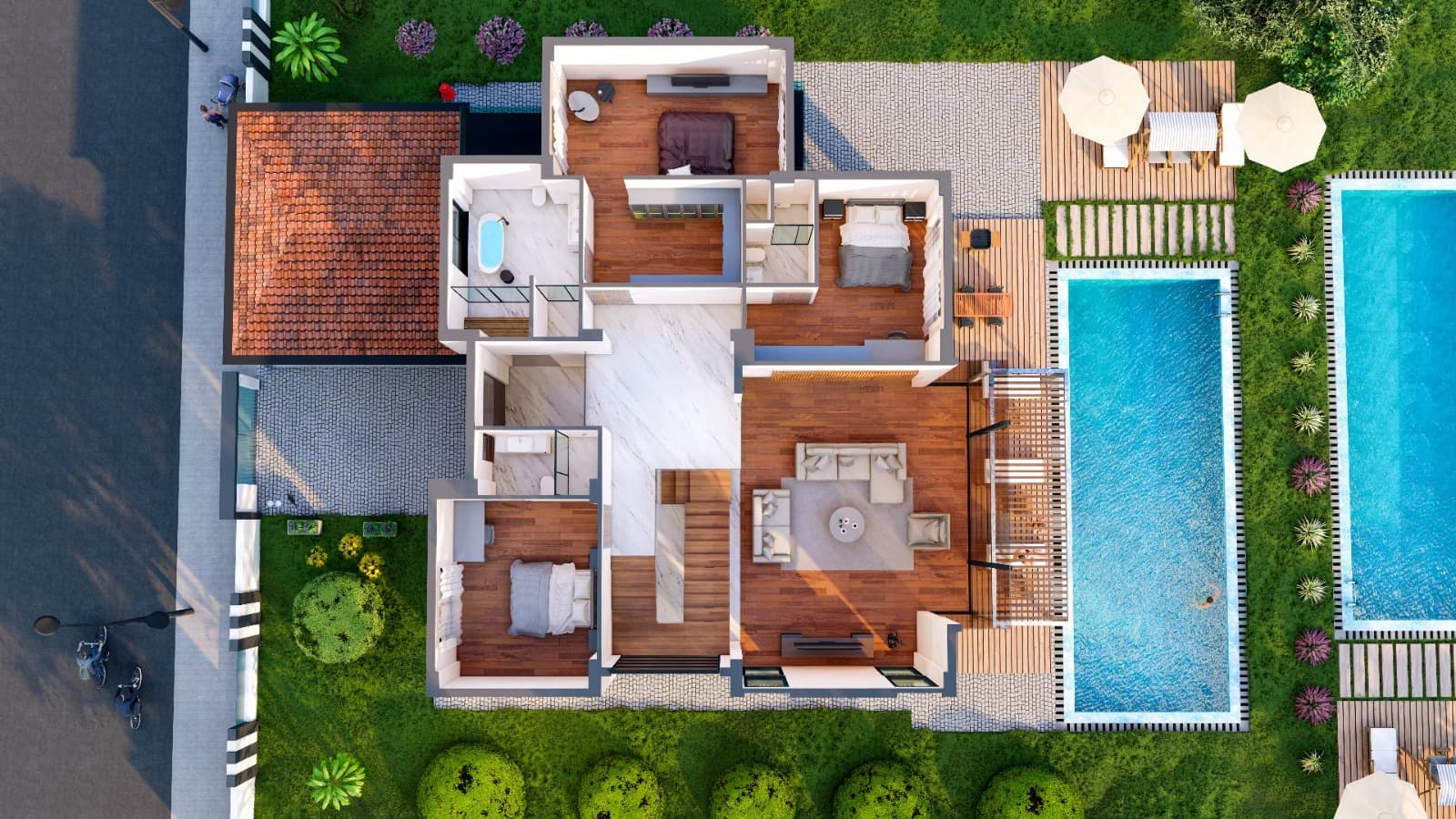 The Golden Hill Villa | Exklusives Wohnen mit privatem Pool